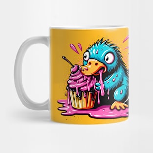 Platypus Frantically Eating a Cupcake Mug